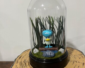 Quaxly Duck Pokémon Terrarium Dome Diorama
