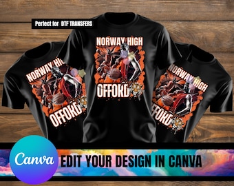 Bewerkbaar basketbalshirtontwerp, basketbalfanshirtontwerp, digitale png, canva basketbalontwerp, bewerkbaar seniorenshirt, canva-sjabloon