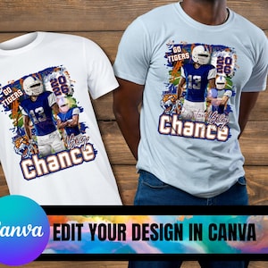 Editable Football Shirt Design, Football Fan Shirt Design, Digital PNG, Canva Football design, Editable Team/Senior Shirt, Canva Template