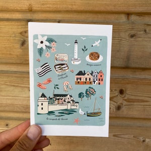carte postale Vannes illustration