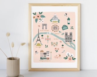 Paris A3 illustration poster