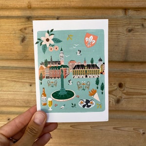 carte postale Lille illustration