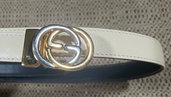 GUCCI Two Tone Interlocking G Belt 