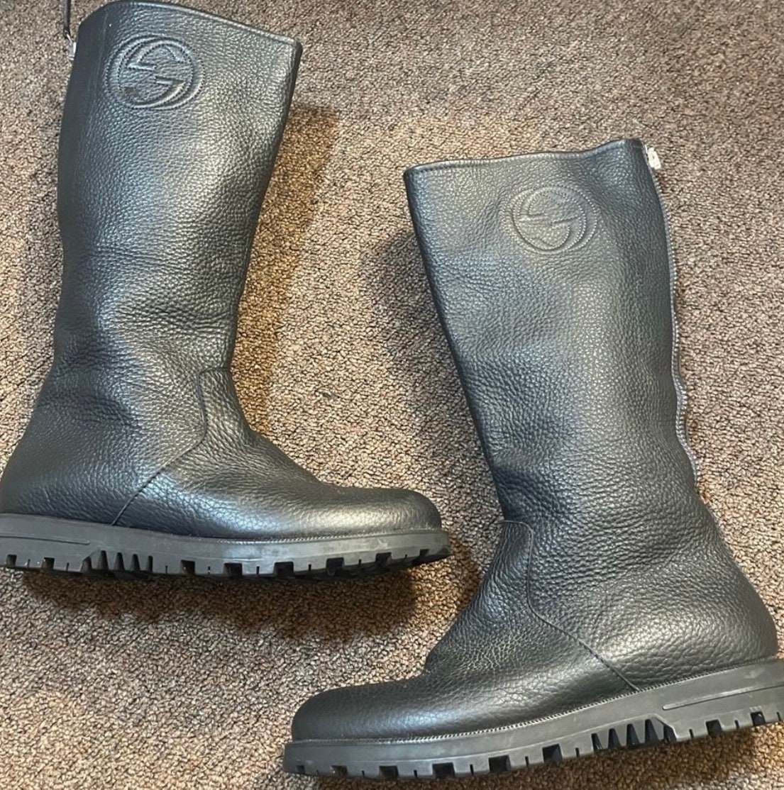 GUCCI Leather Boots Etsy