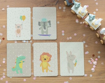 Motif cards set made of grass cardboard