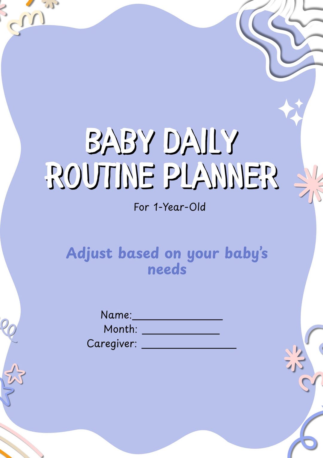 Baby Daily Routine Planner Printable - Etsy