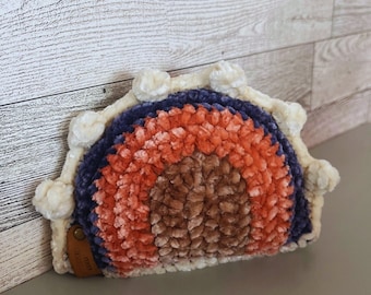 Rainbow baby rattle / Boho baby rattle / Crochet baby rattle / Baby shower gift / Nursery Decor / ready to ship / Boho neutrals