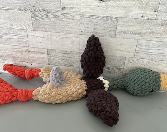 Acurrucador de pato mallard de ganchillo grande hecho a mano / hecho a pedido / Envío nacional gratuito / Regalo del Día del Padre / regalo para amantes de la caza