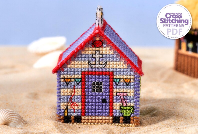 Pattern Hut 3D Beach Set Cross Stitch Pattern PDF Chart Instant Download, Plastic ...