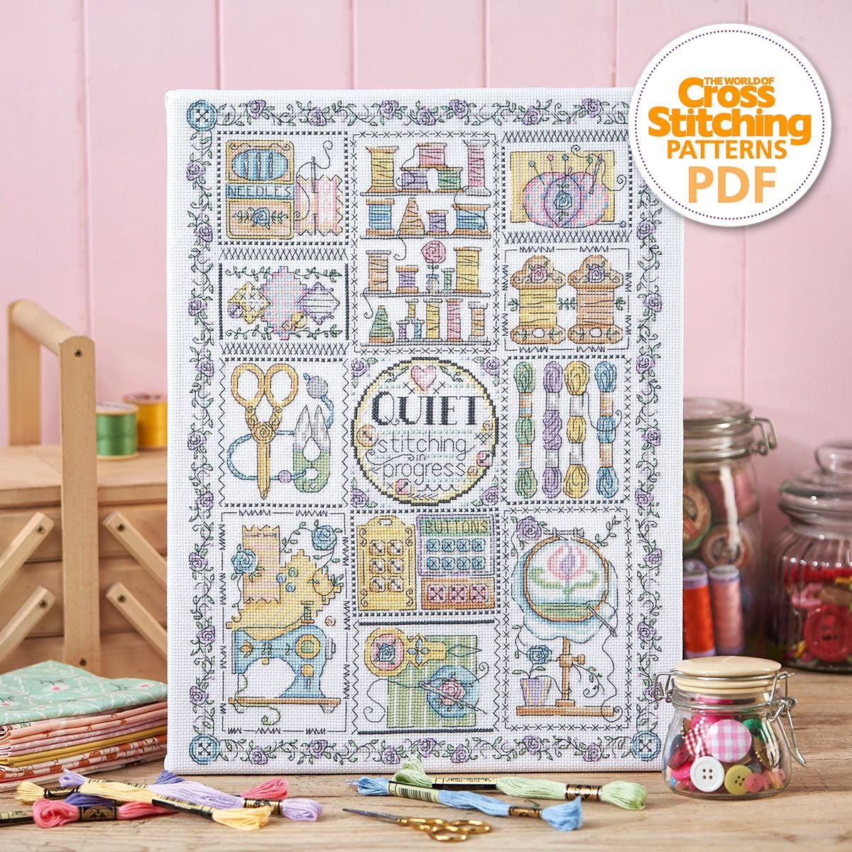 Stitcher's Paradise Sampler Cross Stitch Pattern PDF Chart Instant