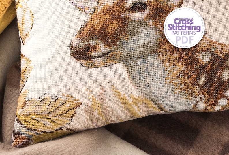 Stag Deer Cross Stitch Pattern PDF Chart Instant Download, Wild Animal ...