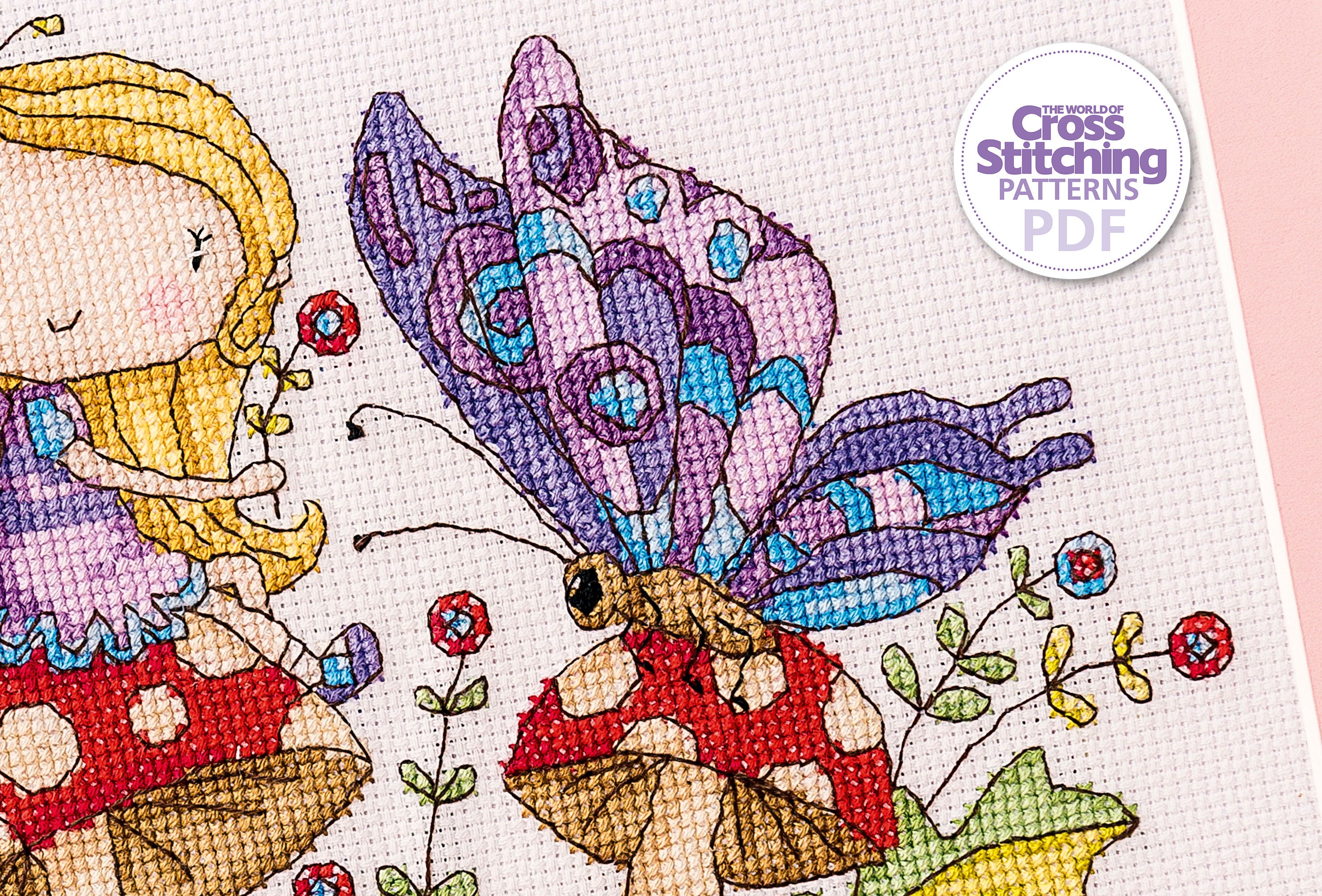 Fairy Cross Stitch Pattern PDF Chart Instant Download Fantasy Animal ...