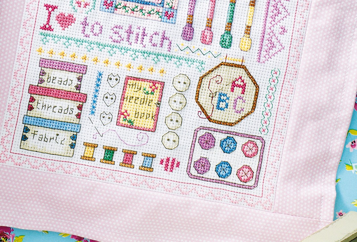 Sewing Sampler Cross Stitch Pattern PDF Chart Instant Download Etsy
