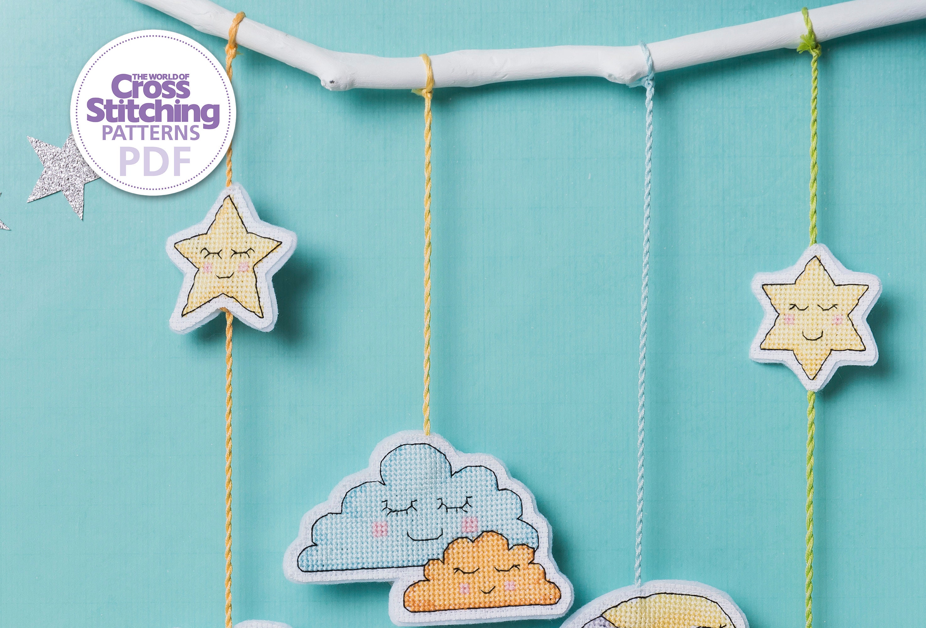 Baby Mobile Cross Stitch Patterns PDF Charts Instant Download Etsy