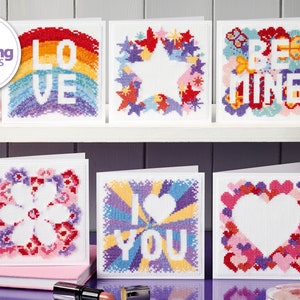 Love Cards Cross Stitch Patterns PDF Charts Instant Download Assisi 