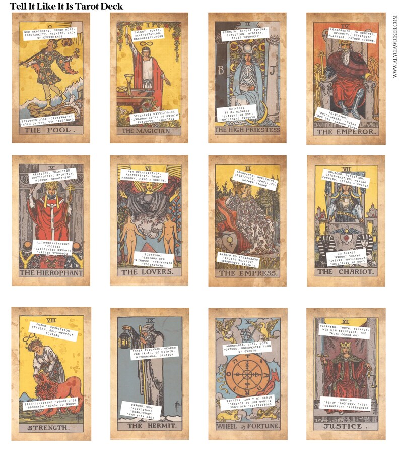 Beginner Tarot Deck With Meanings Etsy