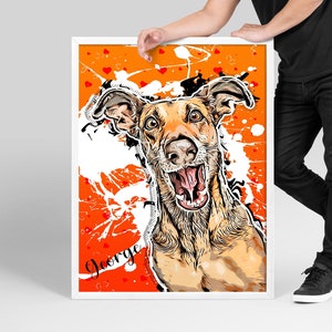 Pet painting, pet portrait, watercolor pet painting, Custom Dog Portrait, Custom pet Portrait, pet gift, Dog Painting, pet memorial gift