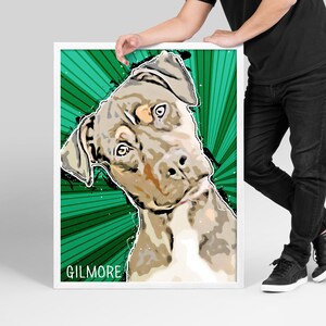 Custom Pet Portrait | Framed Dog Portrait | Digital Dog Art Pet Commission | Custom Dog Picture | Custom Wall Art | Personalized Home Decor