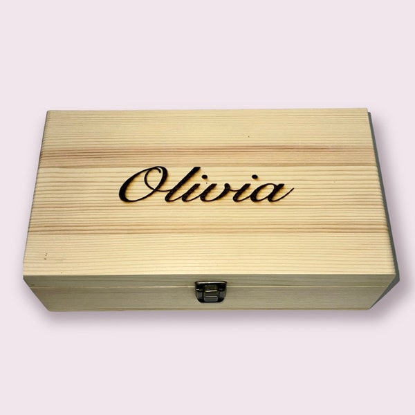 Essential Oil Storage Box with Customizable Name Engraving