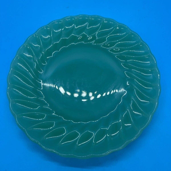 Vintage Anchor Hocking Jade-ite Green 7 1/4" Shell Salad/Dessert Plate NOS No. 3