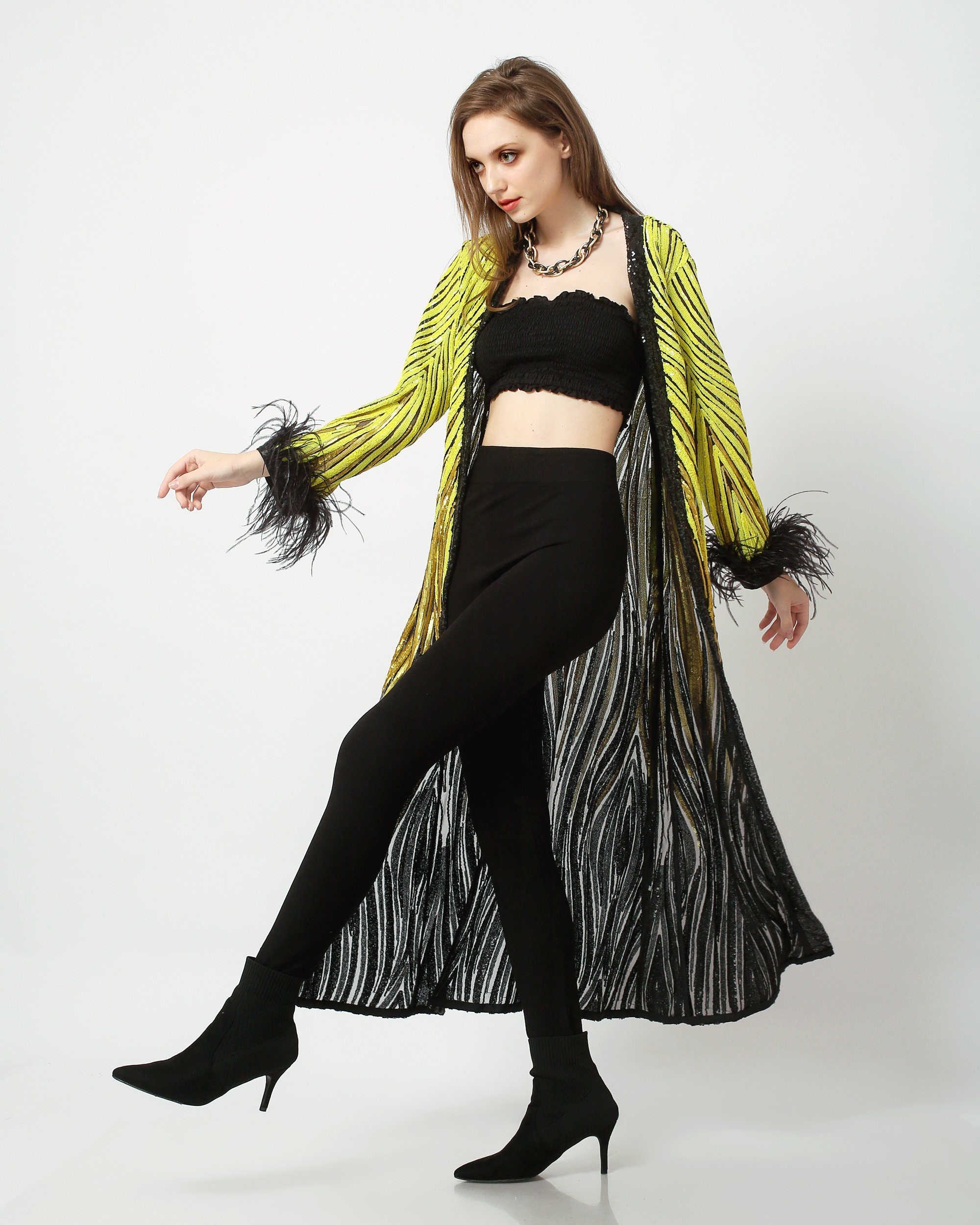 Sequin Kimono Sparkly Duster Burning Man Women Robe Etsy