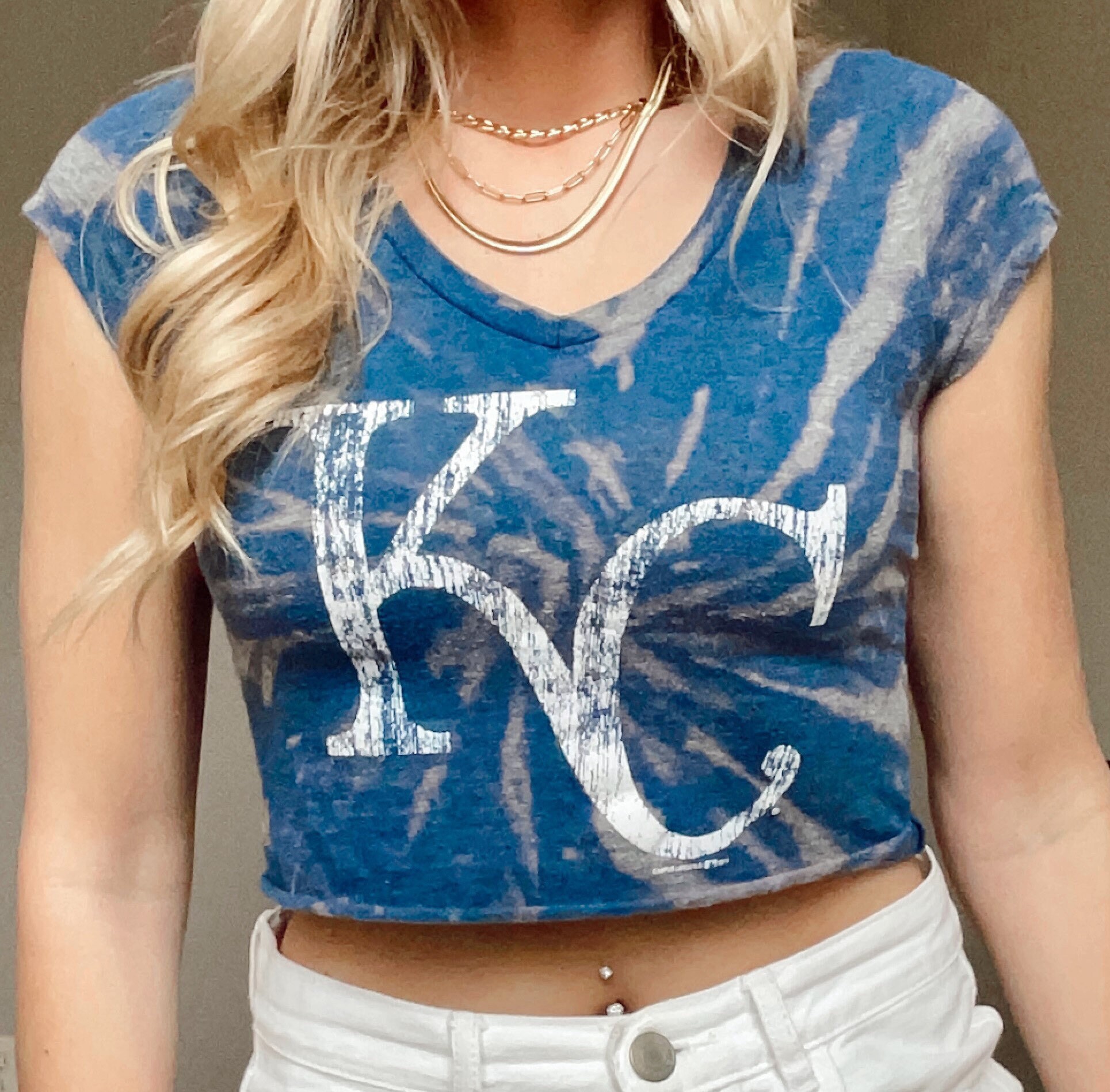 Kansas City Royals Tie Dye Crop Top 