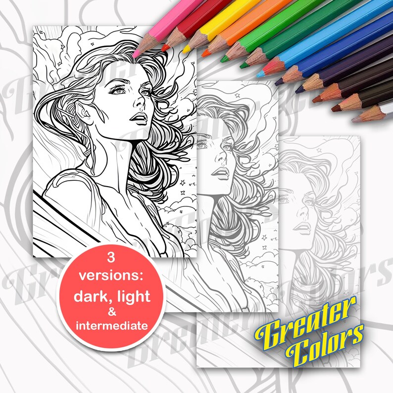 Premium Coloring Page Printable Adult Women Colouring Pages - Etsy