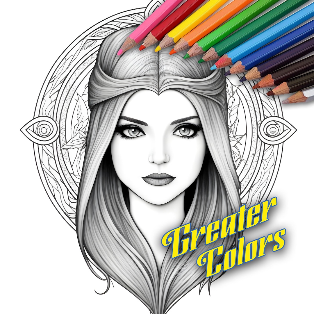 Premium Coloring Page Printable Adult Women Colouring Pages - Etsy