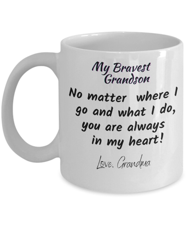Grandson Mug Grandson Ts Grandma T To Grandson Funny Etsy