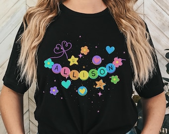 Customizable Friendship Bracelet T-shirt, Personalized Tween Birthday Gift