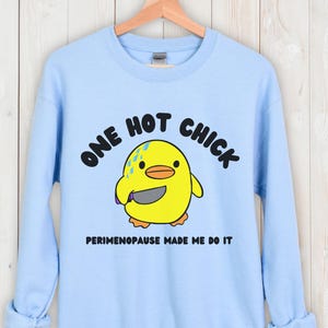 Funny Perimenopause T-Shirt, One Hot Chick Design image 8