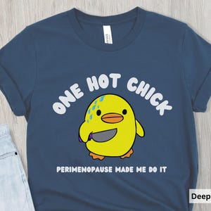 Funny Perimenopause T-Shirt, One Hot Chick Design image 4