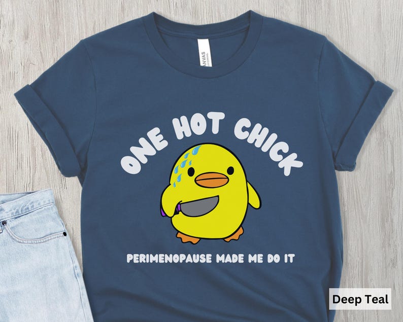 Funny Perimenopause T-Shirt, One Hot Chick Design image 4