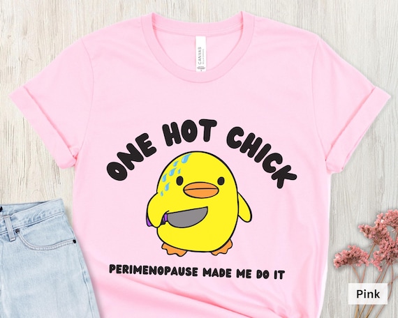 Funny Perimenopause T-Shirt, One Hot Chick Design