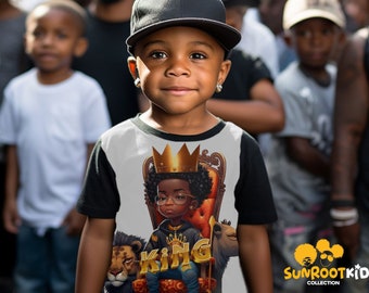 Black Boy Joy T-Shirt: Affirmation Tee, Black King Design