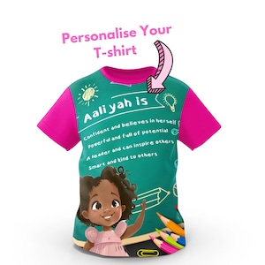 T-shirt fille noire, t-shirt affirmation pour enfants, princesse noire, tout-petit magique fille noire, t-shirt afro-américain