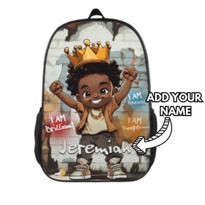 Sac à dos pour enfant avec nom, sac à dos garçon noir, cartable d'école personnalisé, un cadeau parfait pour la rentrée des classes pour les tout-petits et les enfants