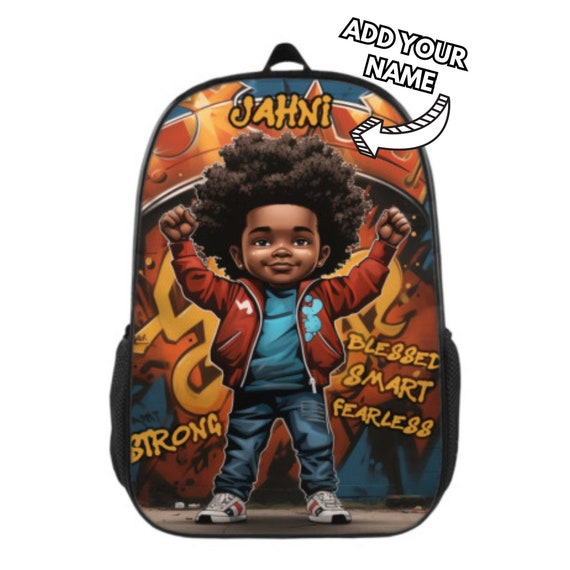 Kids Backpack With Name Black Boy Rucksack Custom School Bag A Perfect Back to School Gifts for Toddlers and Kids Etsy
