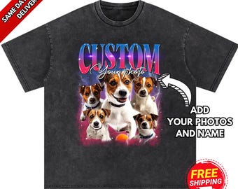 Camiseta personalizada com retrato de animal de estimação: estilo pirata personalizado, algodão macio, estilo pirata vintage, camiseta para cachorro, camiseta para gato