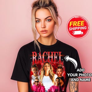 Custom Face T-Shirt: Vintage Bootleg Style, Personalized Photo Gift