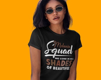 Melanin Squad T-Shirt: Nubian Queen Afro Style