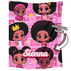 Personalized Princess Girl Blanket: Custom Fleece Throw
