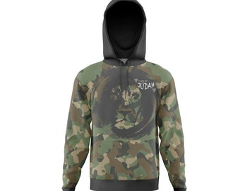 Lion of Judah Camo Hoodie - Israelite Hebrew Apparel