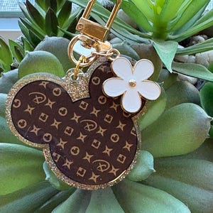 Louis Vuitton Mickey Keychain - Etsy