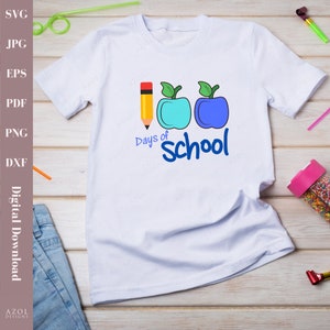 100 tage Schule svg 100 tage png, 100 tage Schnittdatei Lehrer 100 tage 100 tage Geschenk School Spirit Shirt 100 tage Schule png jpg