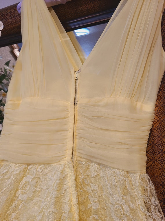 Vintage Yellow 1950's Prom Dress - image 6