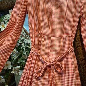 Vintage 1970's Red Gingham Maxi Dress image 7