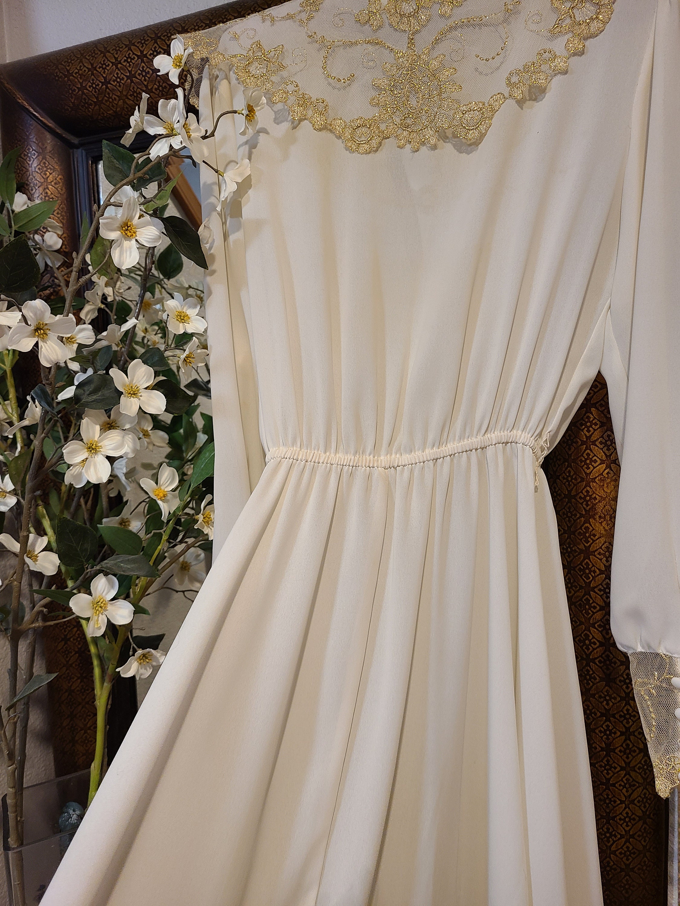 slim fit dress slacks Ellie Wilde Beaded Long White Formal Dress EW35078 White/Gold / 00 main image 0