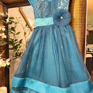 Jona Michelle  Girls Turquoise Party Dress Size 7