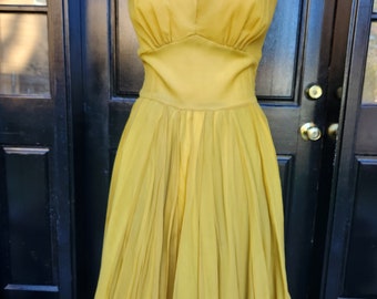 Vintage 60's Mustard and Blue Dancing Dress Costume